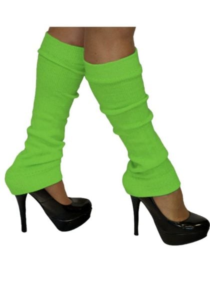 80s Leg Warmers - Fluoro Green