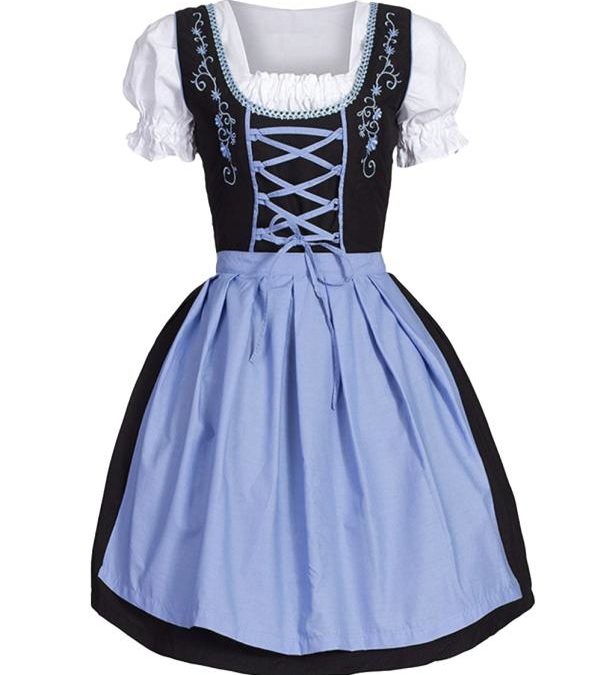 Traditional Blue German Dirndl Costume – Adult