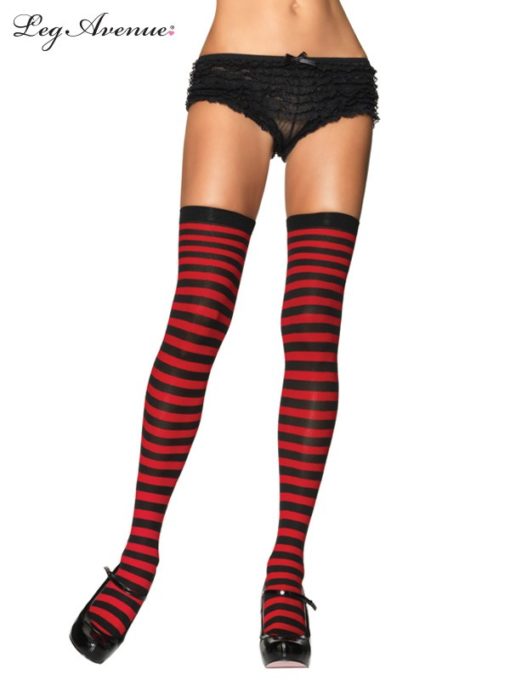 Black and red striped stockings