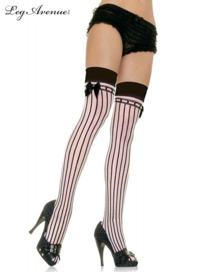 spandex stockings with stripes