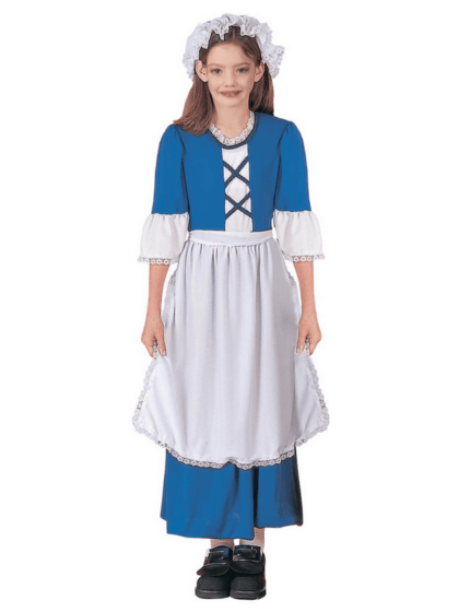 Blue Colonial Girl Costume