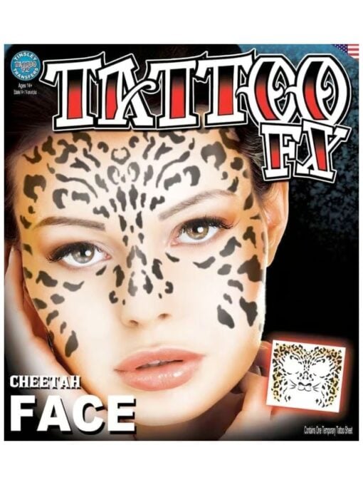 Cheetah Face Tattoo