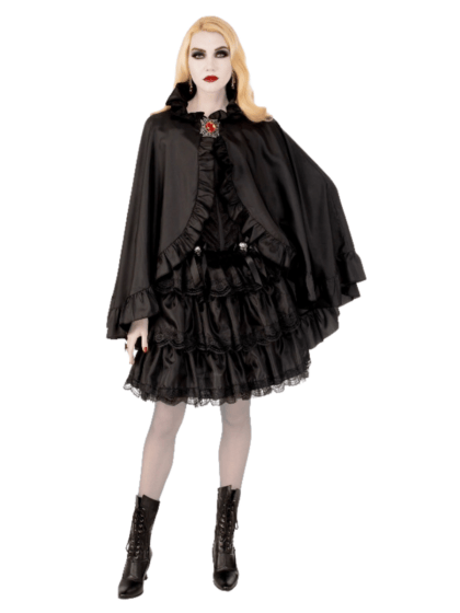 Black victorian cape adult