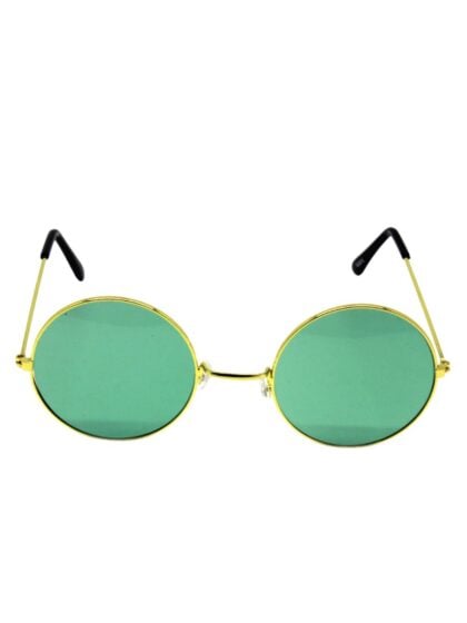 green lennon glasses coloured lens gold frame