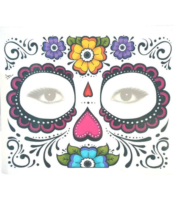 Day of the Dead Face Tattoo – Floral