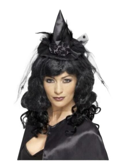 black mini witch hat