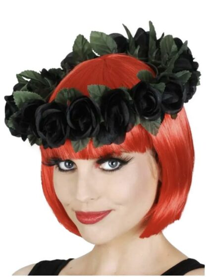 black rose headband