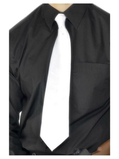 white mens tie