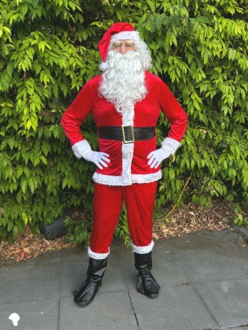 Deluxe Velour Santa Costume - Adult L-2XL - Image 4