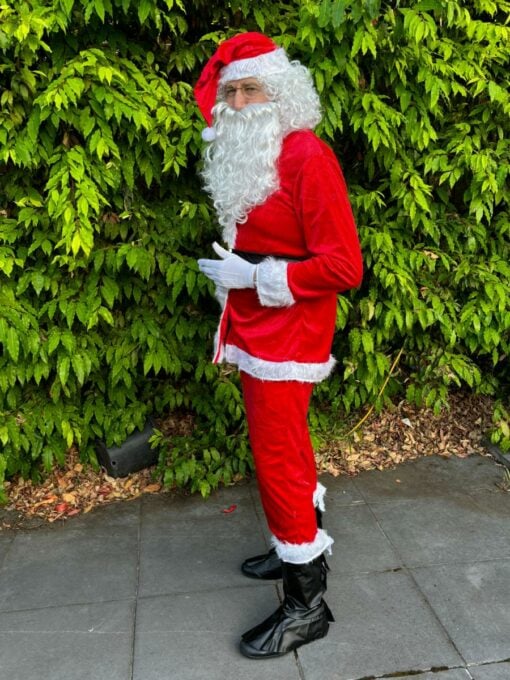Deluxe Velour Santa Costume - Adult L-2XL - Image 3