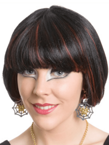 Poppy Black and Red Bob Wig