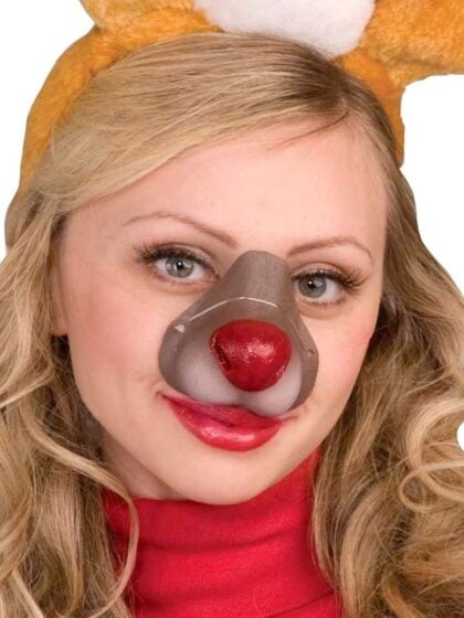 Rubber Rudolf red Reindeer nose