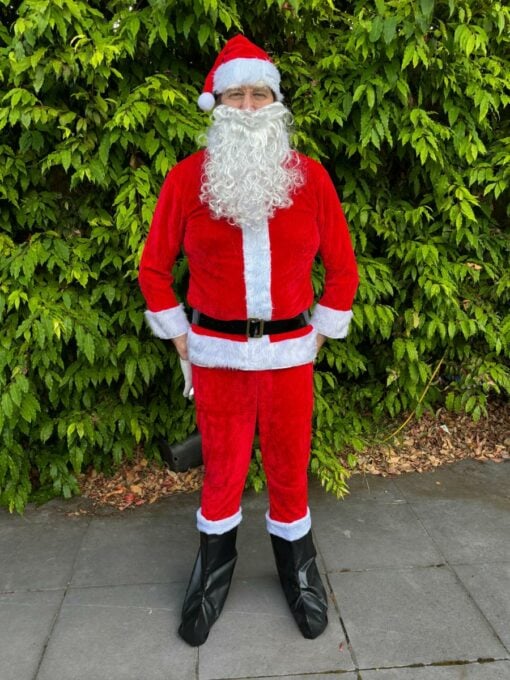 Red Velour Budget Santa Costume - Adult XL - Image 2
