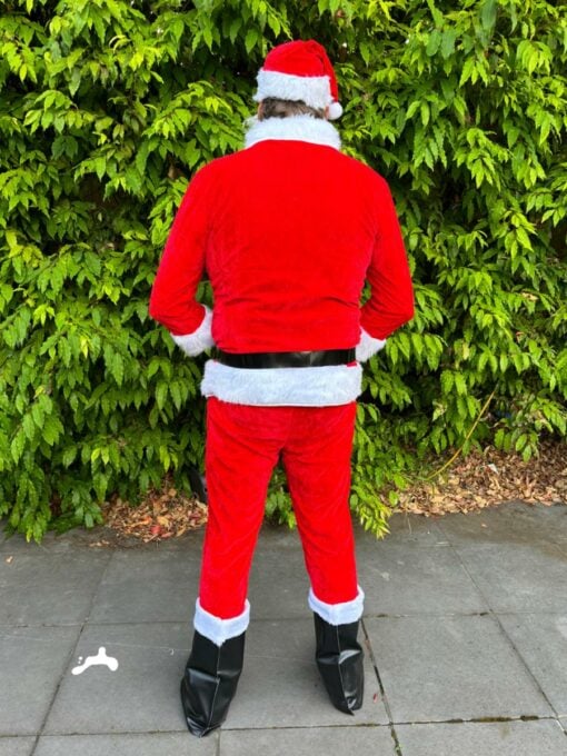 Red Velour Budget Santa Costume - Adult XL - Image 4