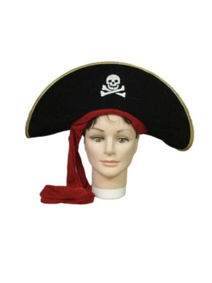 Pirate hat with skull crossbones