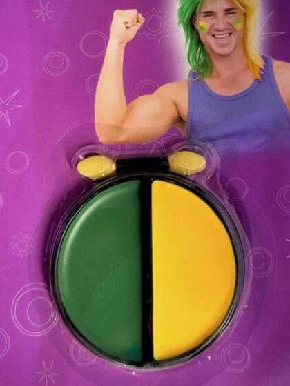 Australia Day Face Paint - Green and Yellow Face Paint
