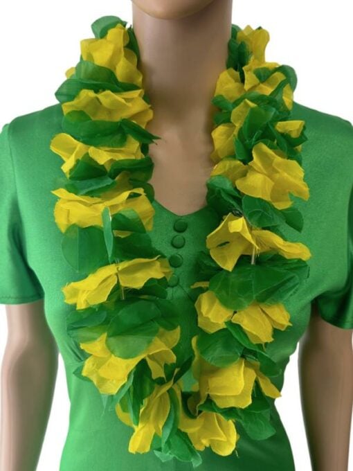 Green and Gold Flower Lei