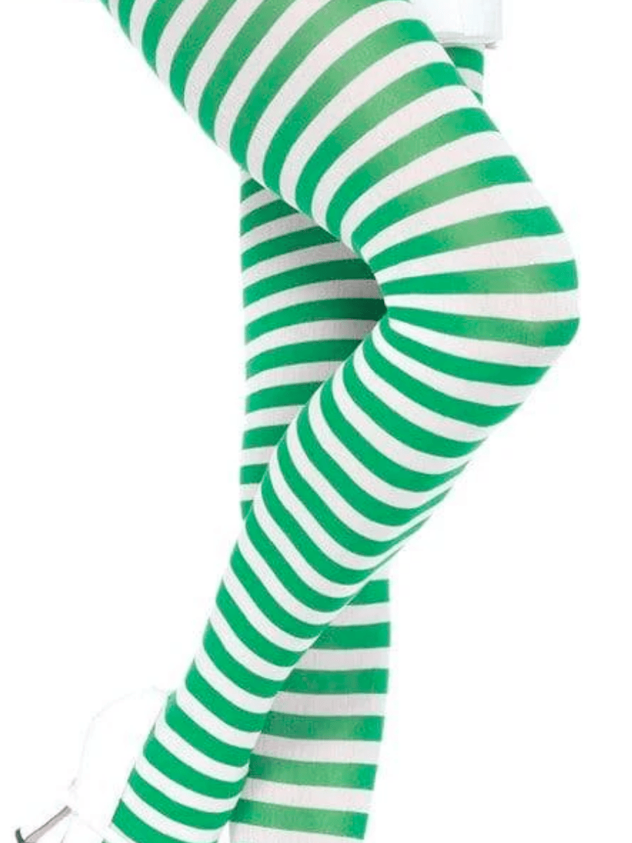 green and white striped tights Stunning Hosiery!