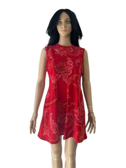 Red 70s Paisley Costume