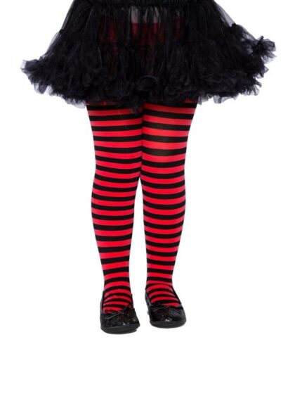 Red and black striped tights kids