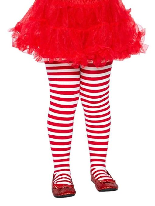 red and white kids tights