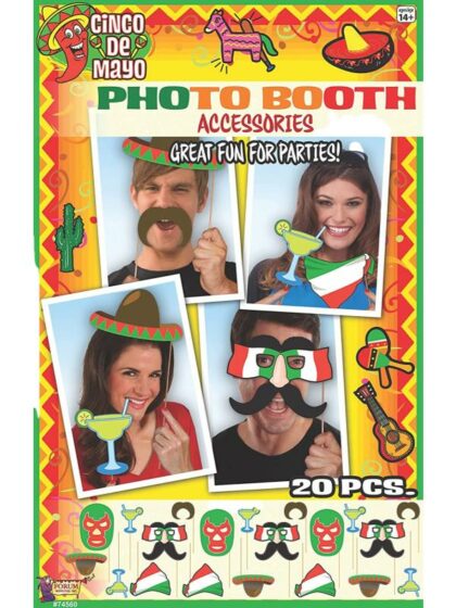 Mexican photo booth accessories
