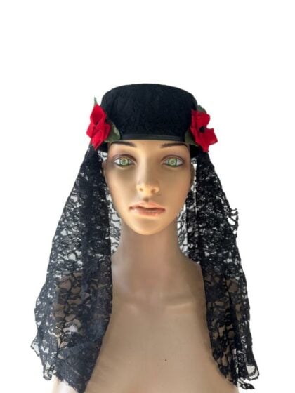 Spanish black lace hat