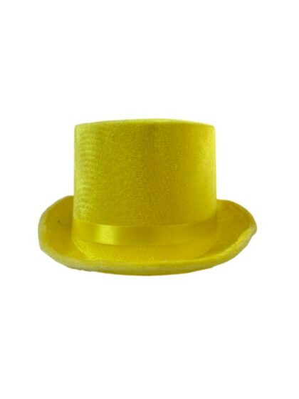 yellow velvet top hat