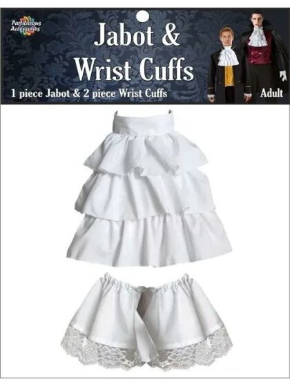 white cravat and cuffs