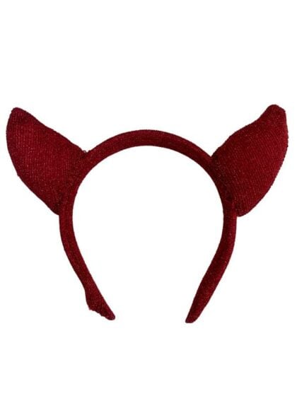 Red Sparkly Devil Horns on Headband