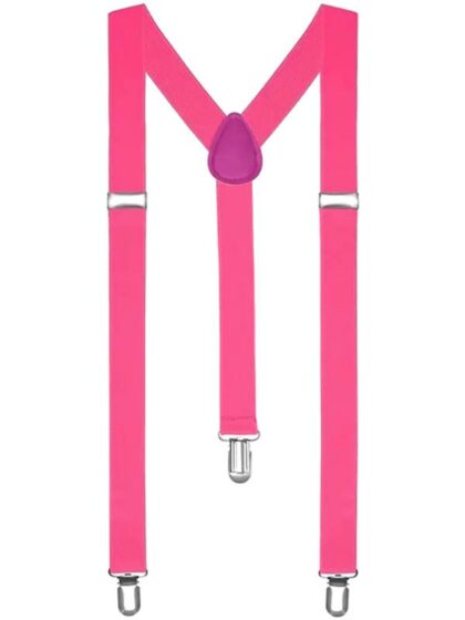 Neon Pink Suspender Braces