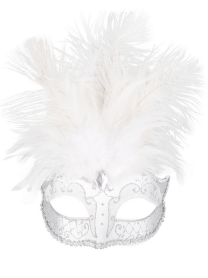 Carmela White Masquerade Mask