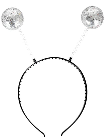 Glitter Ball Silver Headband