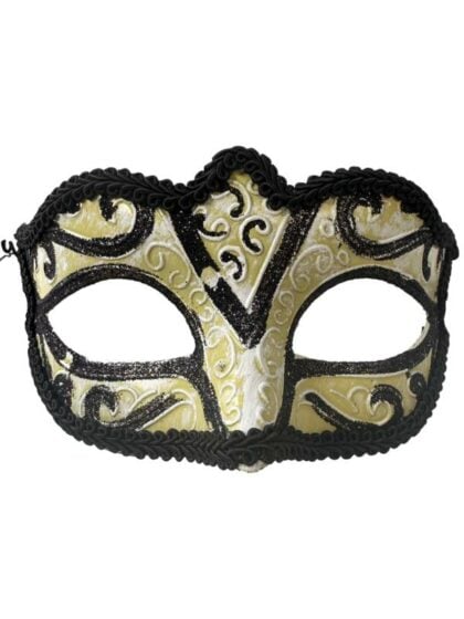 White and Black Masquerade mask