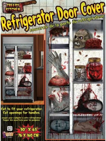 Creepy Kitchen Refrigerator Door Cover