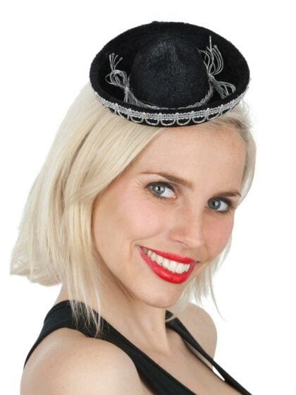 Mini Sombrero black silver
