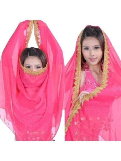 Chiffon Veils Gold Trim