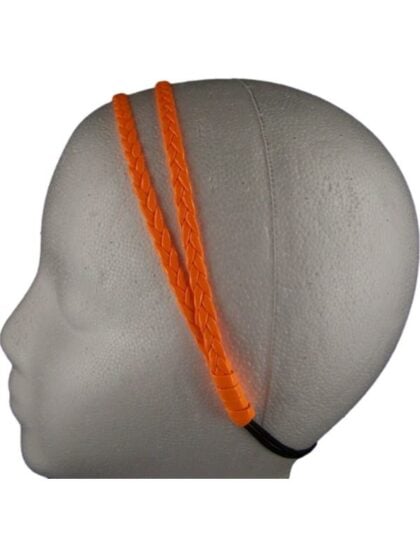 80s Neon Orange Woven headband