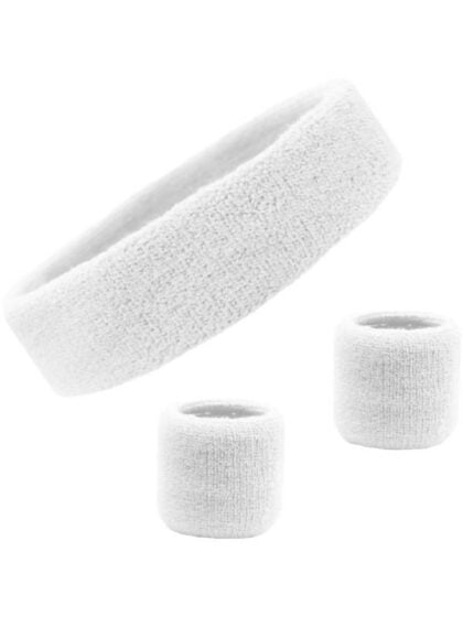 White Sweat Band Set