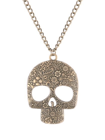 Floral Skull Necklace