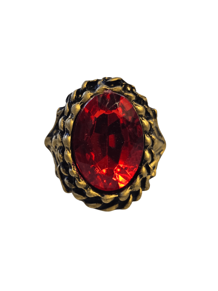 Gold Ornate Ruby Ring