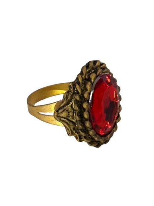 Gold Ornate Ruby Ring