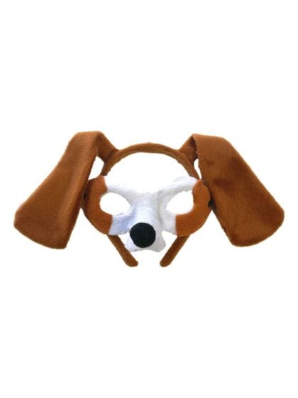 Brown Puppy Mask and Headband Set