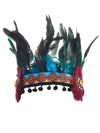 Aztec Festival Headpeice. Dress like a warrior princess and turn heads wherever you go with this carefully crafted on trend Aztec Headpiece.