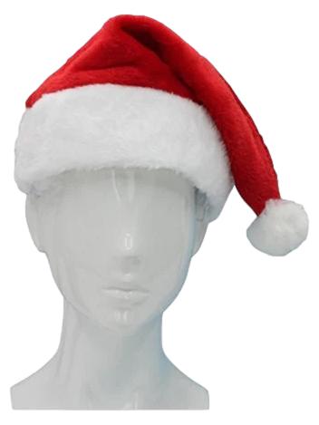 Velour Santa Christmas Hat
