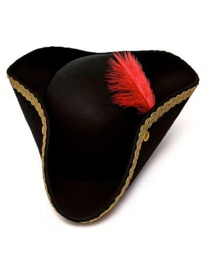 Pirate Tricorn Hat Black