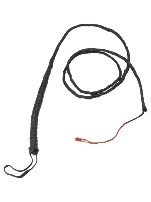 6ft Long Bull Whip Black
