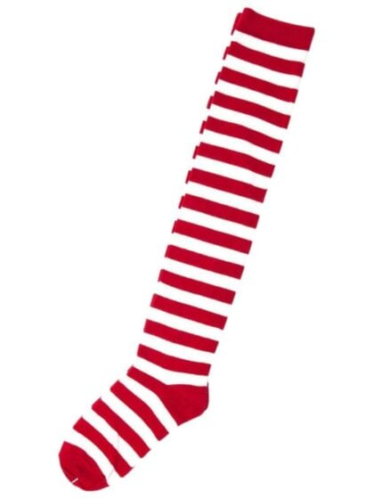 Red and White Striped Socks