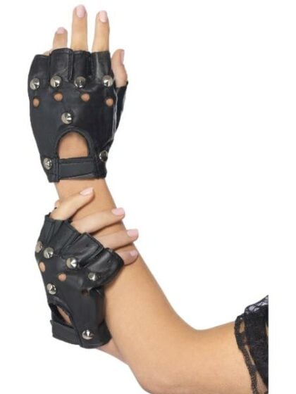 Gloves Studded Black