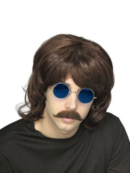 Brown 70s Shag Wig
